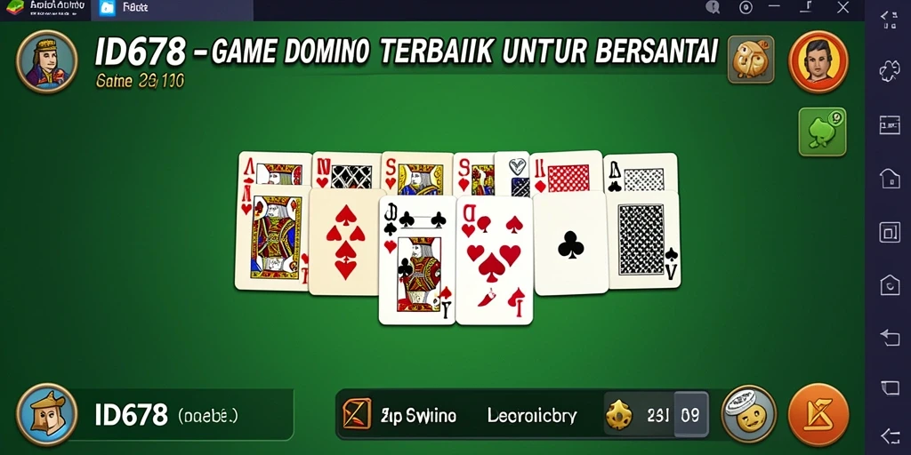 Tampilan menarik gameplay domino ID678 dengan desain yang penuh warna.