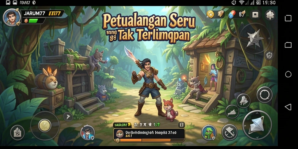 Screenshot JARUM77 menampilkan aksi mendebarkan dalam petualangan yang seru.