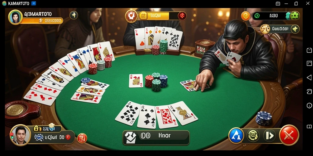 Tampilan gameplay QiuQiu yang menegangkan di KAMARTOTO.