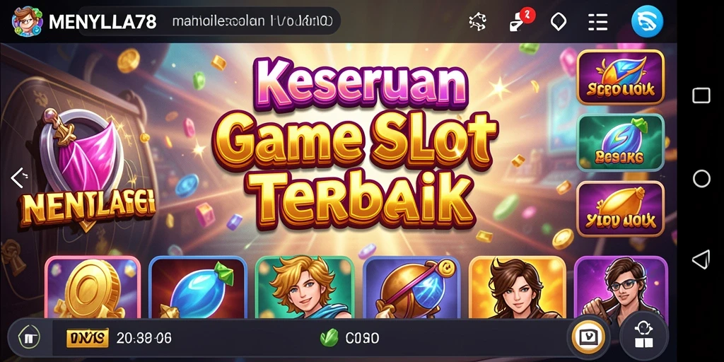 Tampilan menarik saat memainkan <strong>MENYALA78</strong> dengan berbagai tema slot.