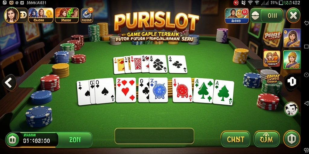 Tampilan menarik dari gameplay Gaple di PURISLOT.