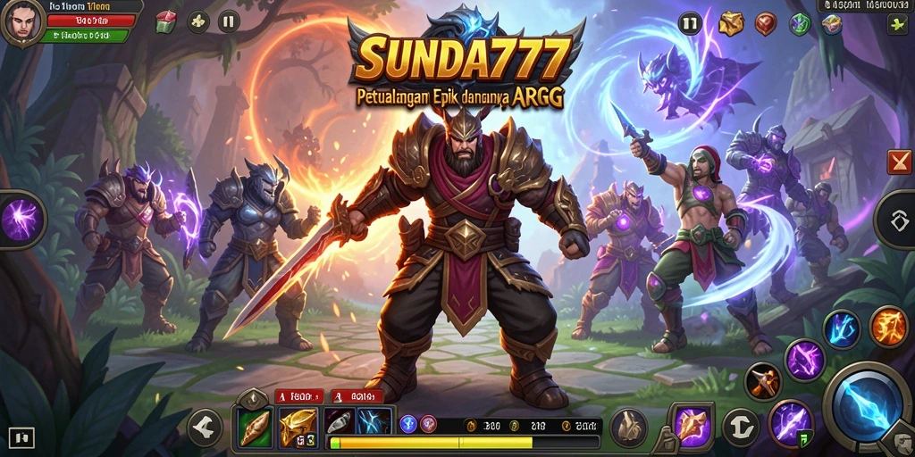 Screenshot SUNDA777 menampilkan pertarungan epik dalam dunia ARPG.