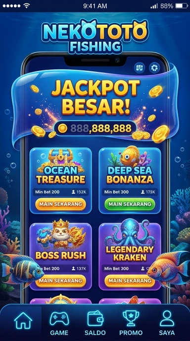 Tampilan utama aplikasi nekototo yang sederhana dan mudah digunakan.